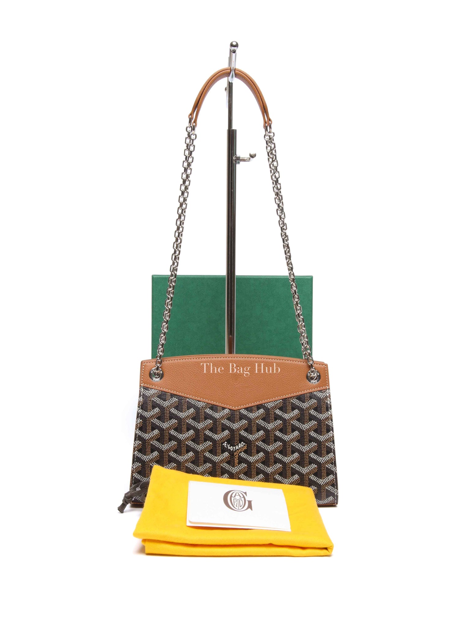 Goyard Black/Tan Canvas/Leather Rouette Structure PM Bag