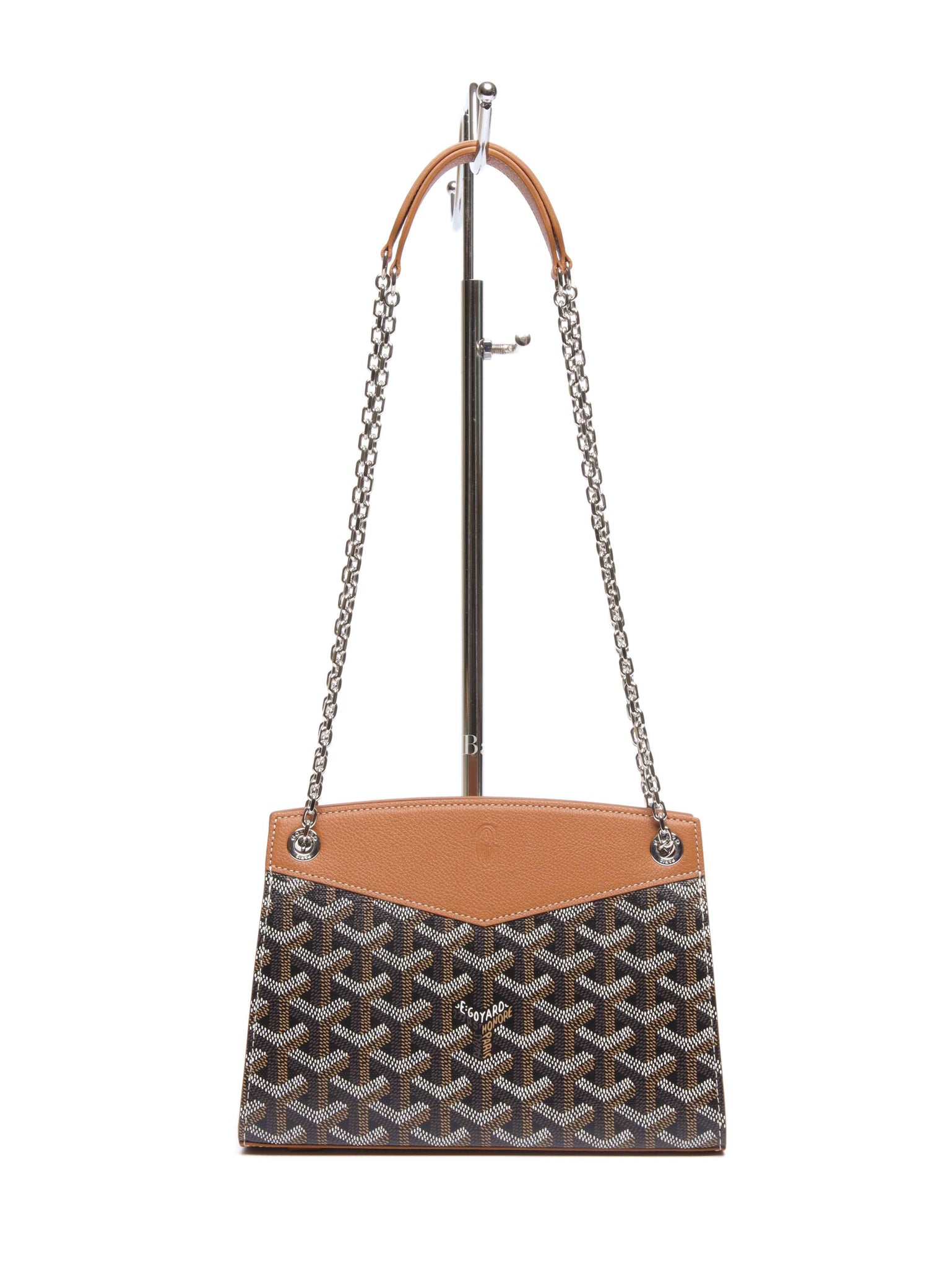 Goyard Black/Tan Canvas/Leather Rouette Structure PM Bag