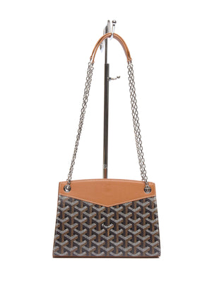 Goyard Black/Tan Canvas/Leather Rouette Structure PM Bag