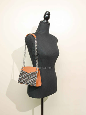 Goyard Black/Tan Canvas/Leather Rouette Structure PM Bag