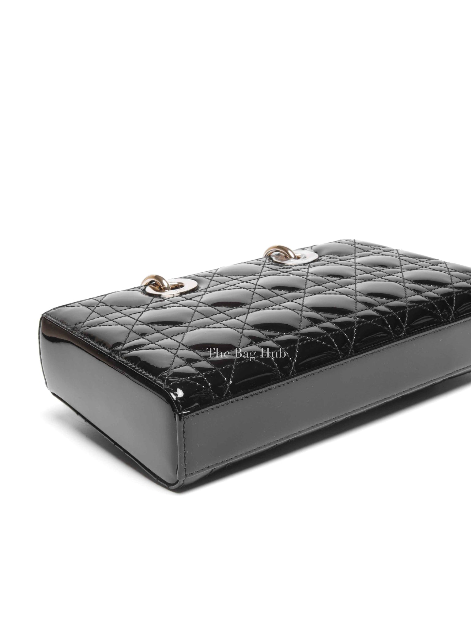 Dior Black Patent Cannage Calfskin Medium Lady D-Joy Bag
