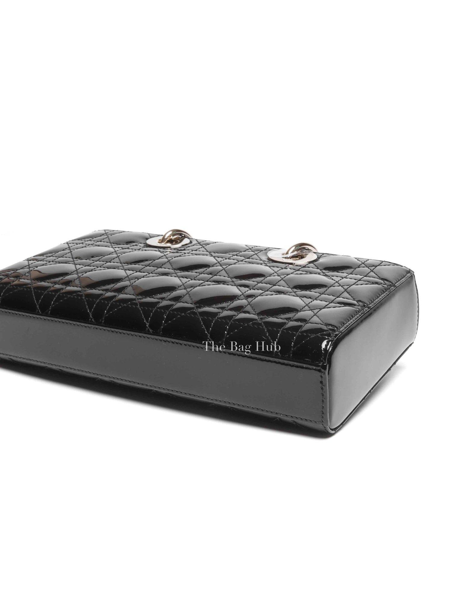 Dior Black Patent Cannage Calfskin Medium Lady D-Joy Bag