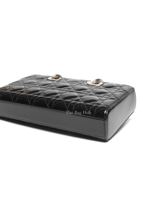 Dior Black Patent Cannage Calfskin Medium Lady D-Joy Bag