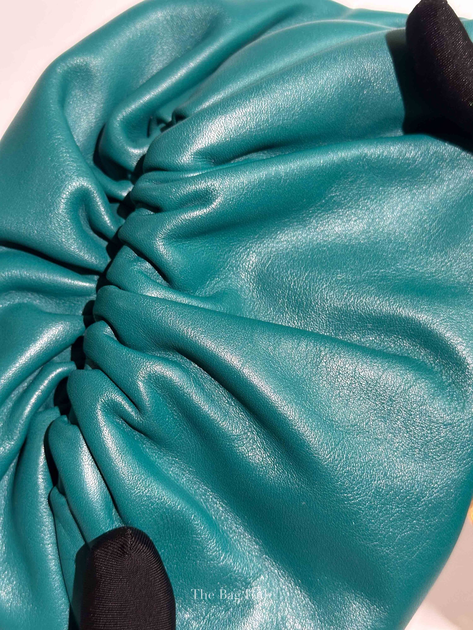 Bottega Veneta Teal Leather Belt Chain Pouch