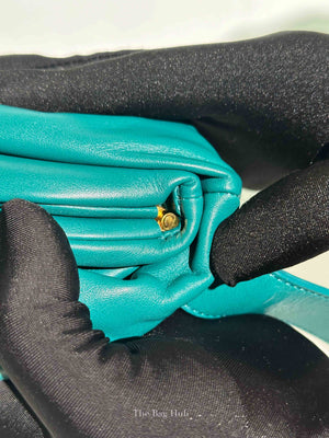 Bottega Veneta Teal Leather Belt Chain Pouch