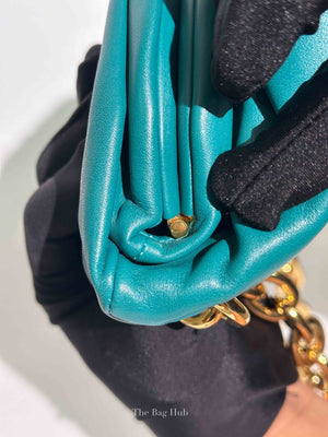 Bottega Veneta Teal Leather Belt Chain Pouch