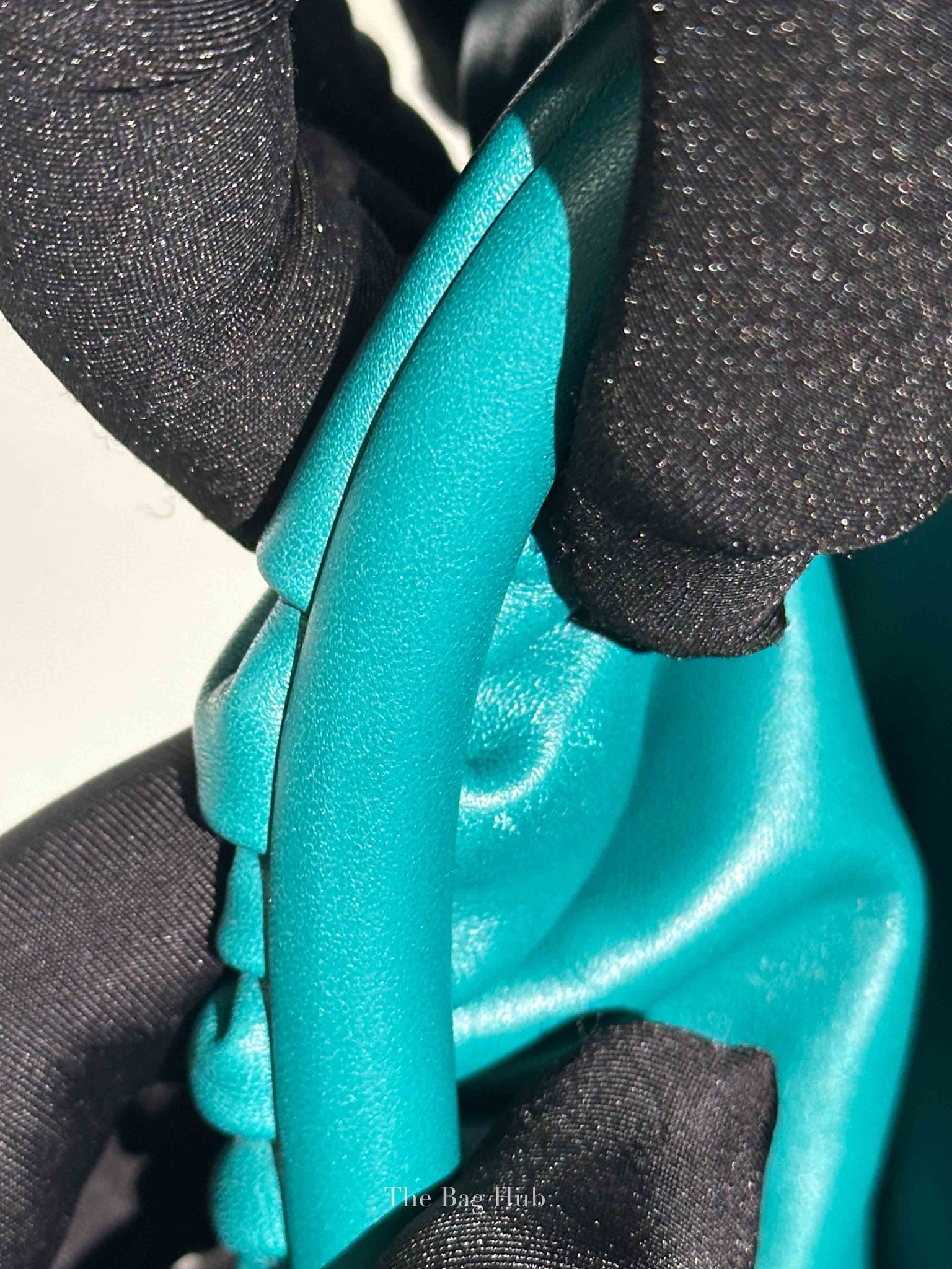 Bottega Veneta Teal Leather Belt Chain Pouch