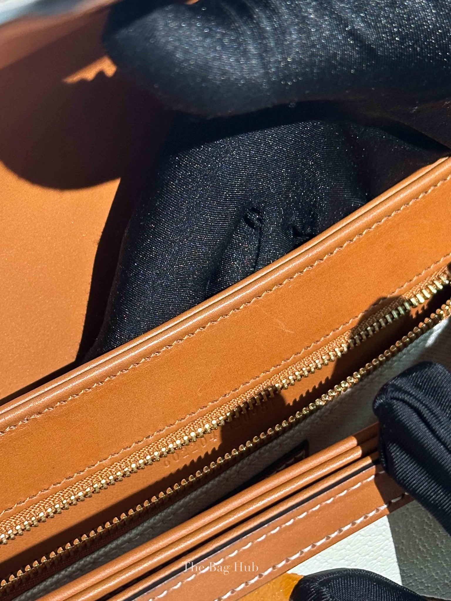 Gucci X Dans Le Vert Brown Dusty Azure Harness Brown Mystic White Textured Dollar Calfskin Horsebit 1955 Medium Shoulder Bag