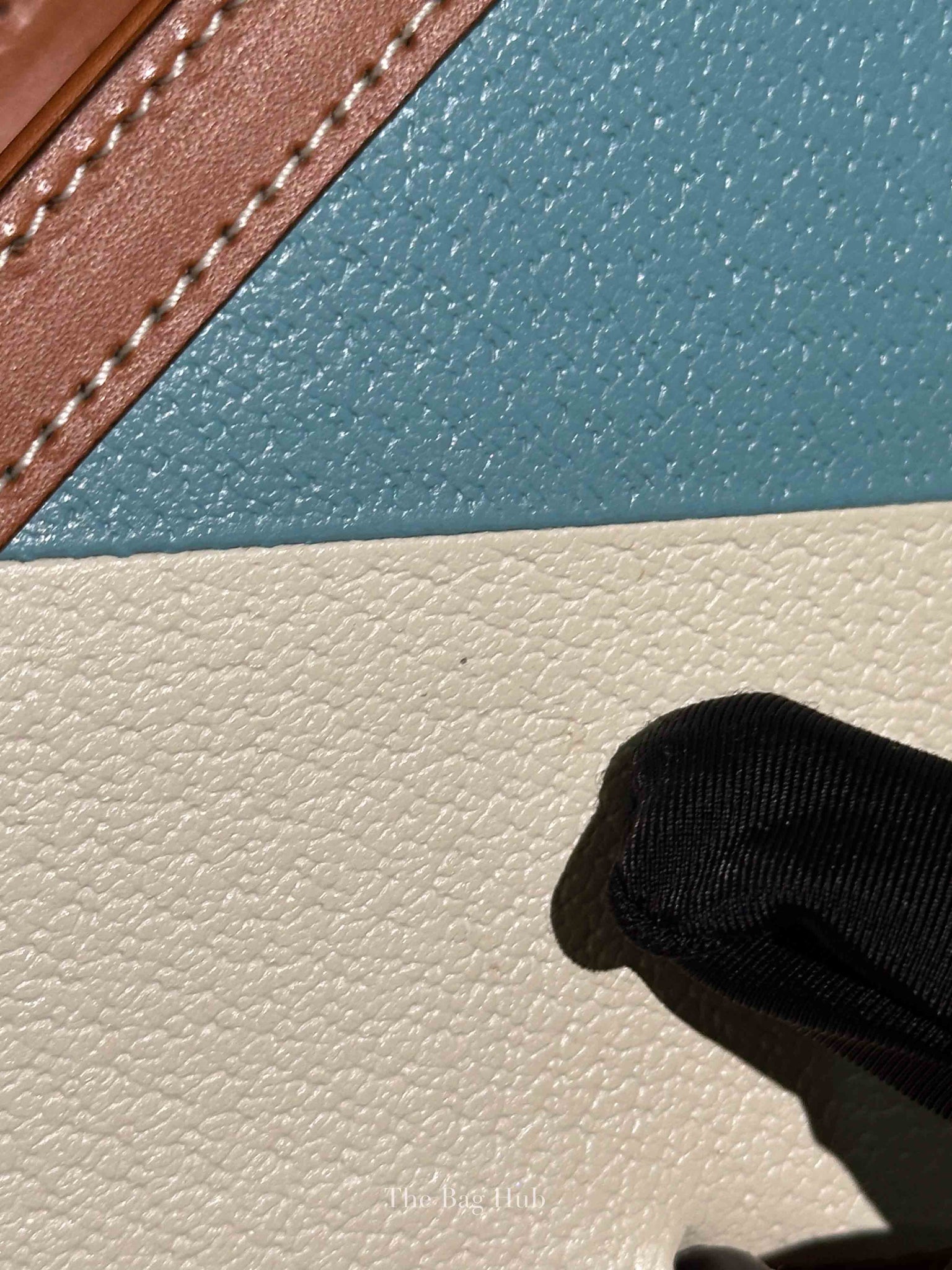 Gucci X Dans Le Vert Brown Dusty Azure Harness Brown Mystic White Textured Dollar Calfskin Horsebit 1955 Medium Shoulder Bag