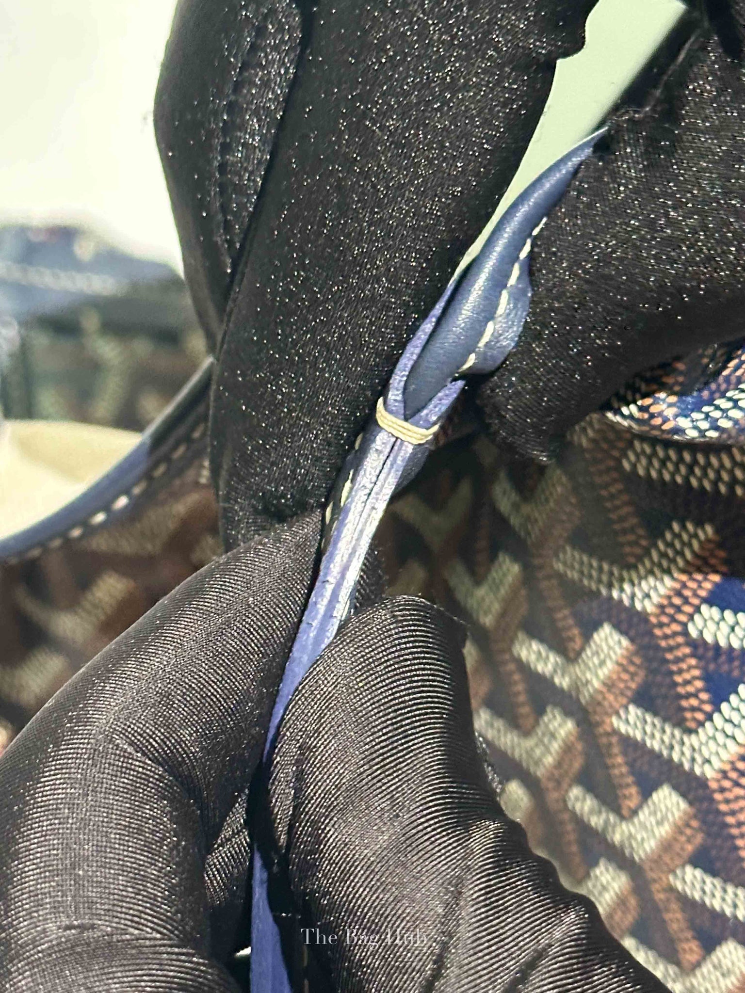 Goyard Bleu Marine Canvas St. Louis PM Bag