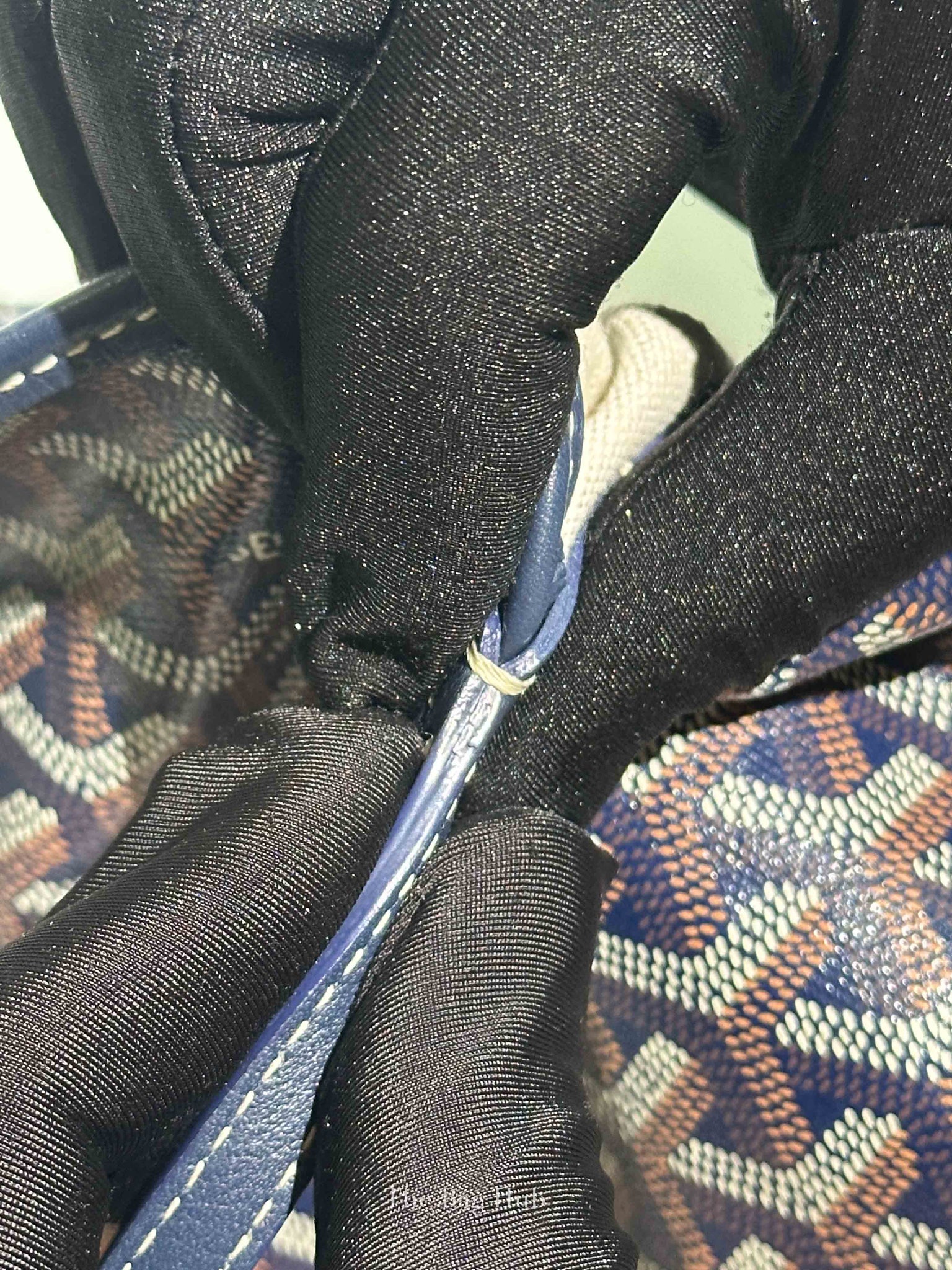 Goyard Bleu Marine Canvas St. Louis PM Bag