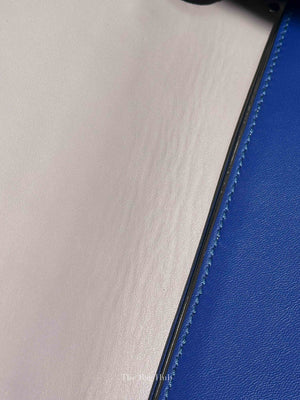 Valentino Blue Leather Rockstud Wristlet Clutch Bag