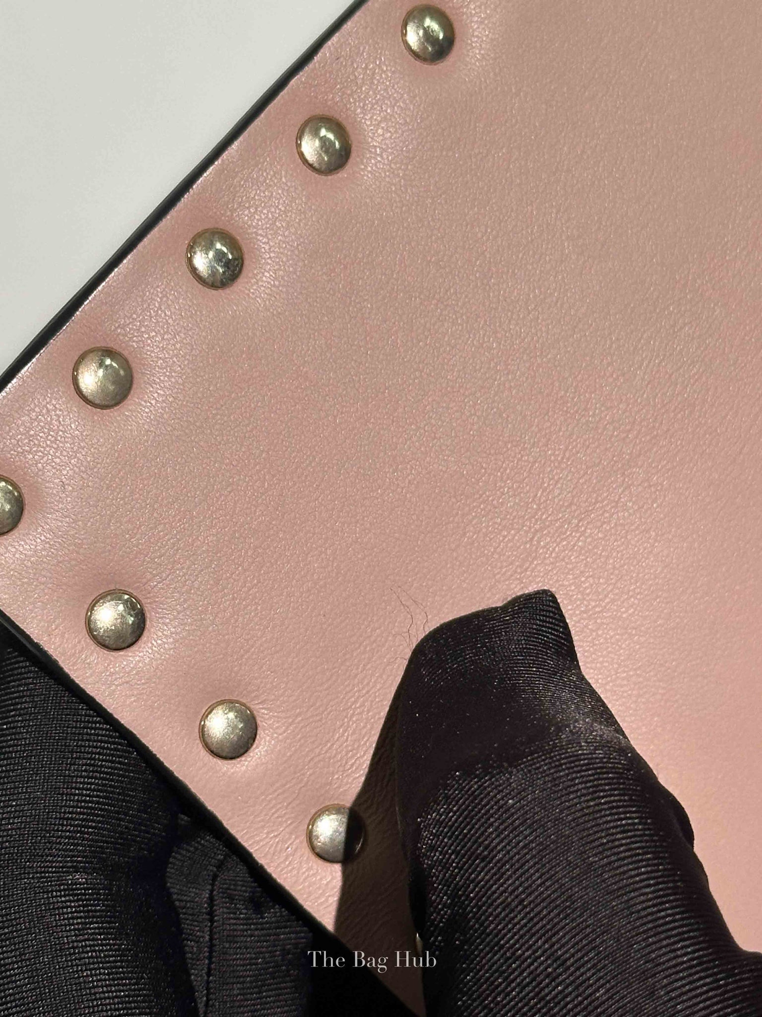 Valentino Blue Leather Rockstud Wristlet Clutch Bag