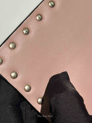 Valentino Blue Leather Rockstud Wristlet Clutch Bag