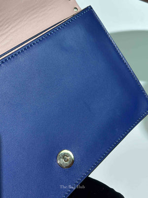 Valentino Blue Leather Rockstud Wristlet Clutch Bag