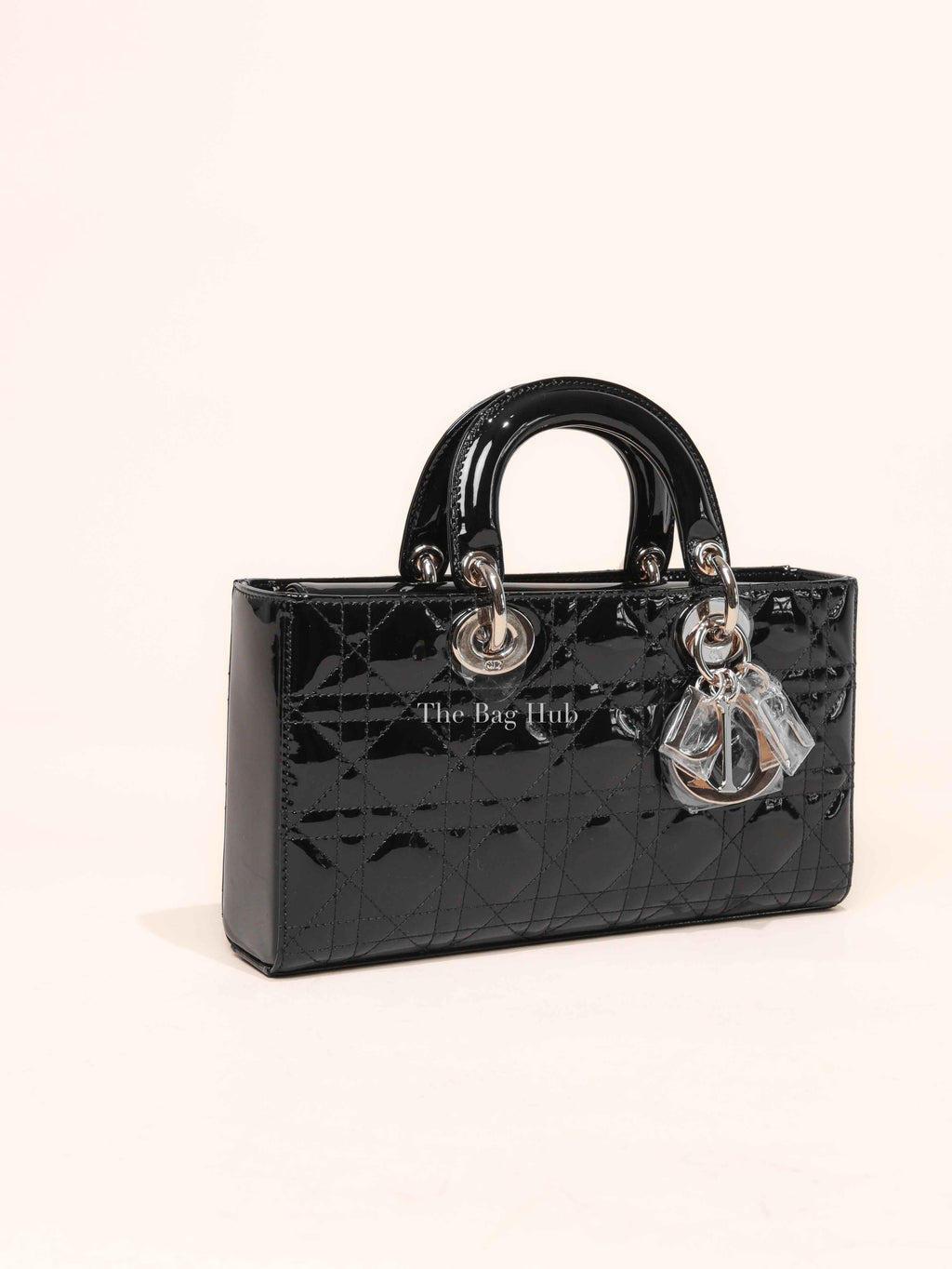 Dior Black Patent Cannage Calfskin Medium Lady D-Joy Bag