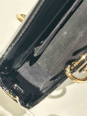 Dior Black Patent Cannage Calfskin Medium Lady D-Joy Bag