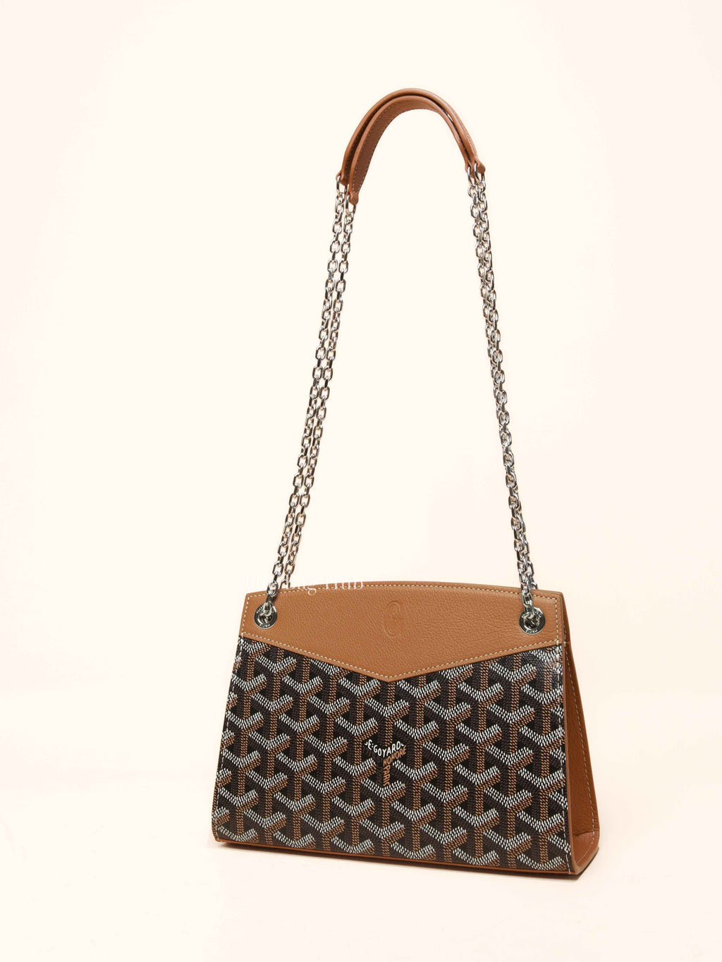 Goyard Black/Tan Canvas/Leather Rouette Structure PM Bag
