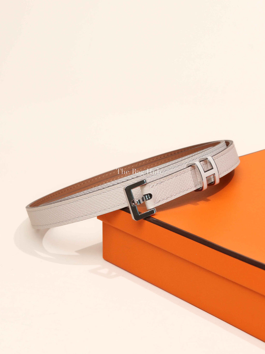 Hermes Craie Leather Pop H 15mm Belt 85/33.5