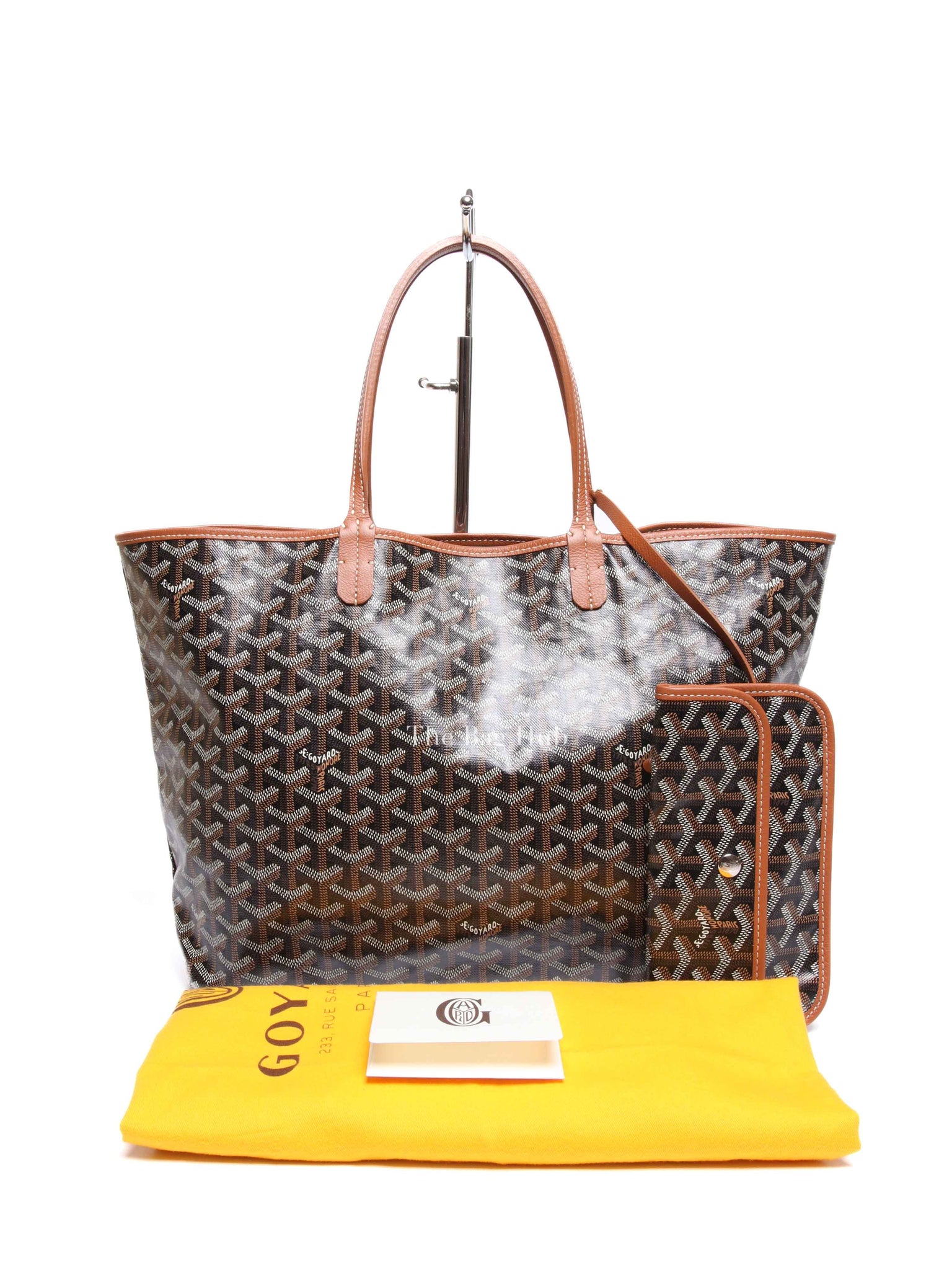 Goyard Black/Tan Canvas St. Louis PM Tote Bag
