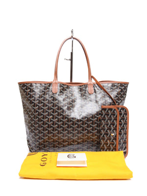Goyard Black/Tan Canvas St. Louis PM Tote Bag