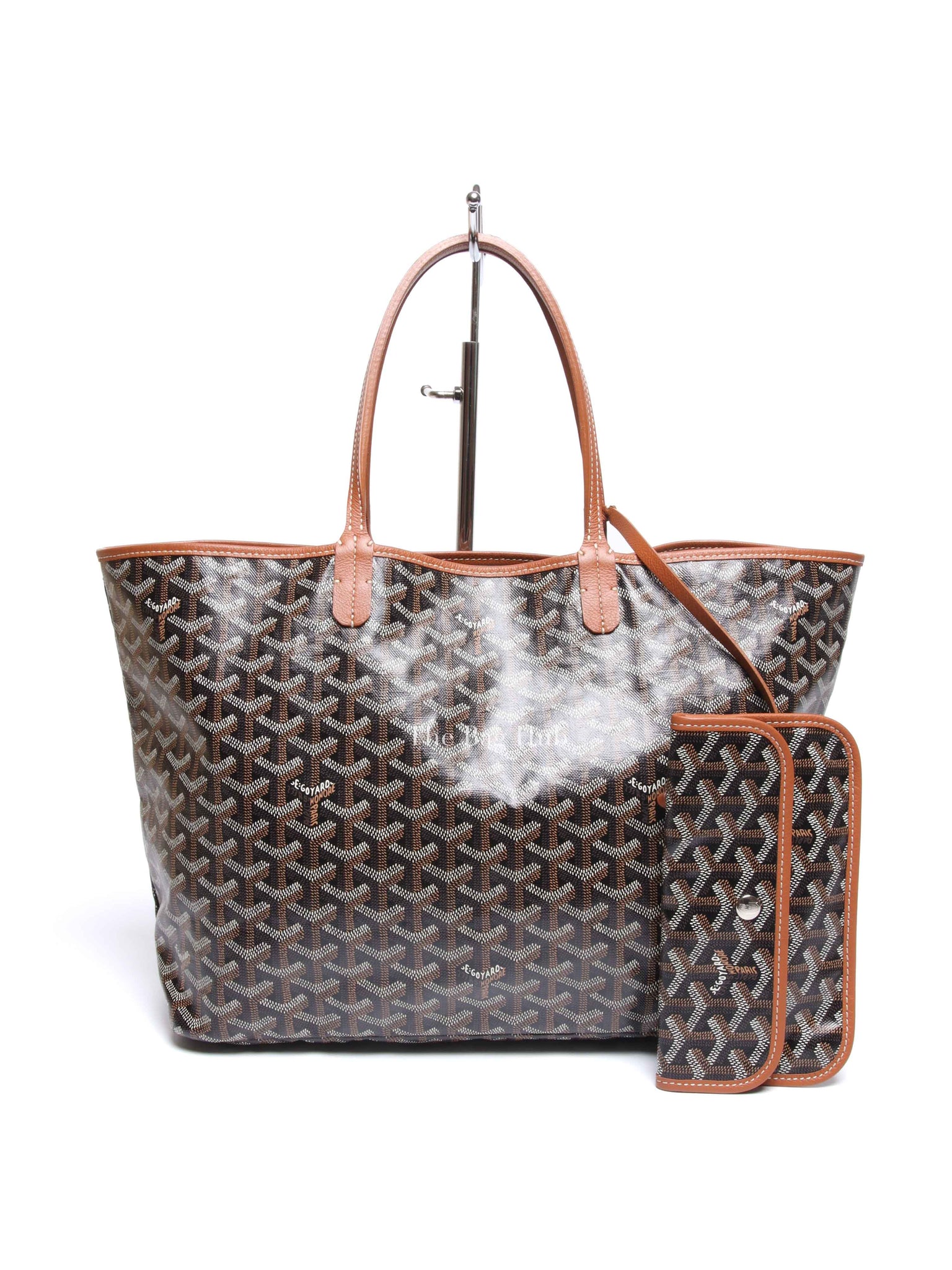 Goyard Black/Tan Canvas St. Louis PM Tote Bag