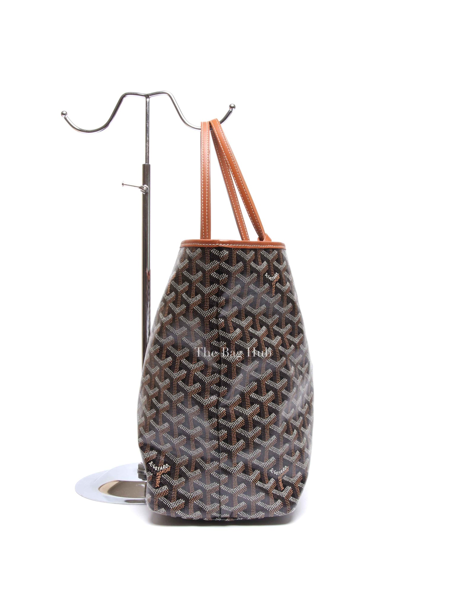 Goyard Black/Tan Canvas St. Louis PM Tote Bag