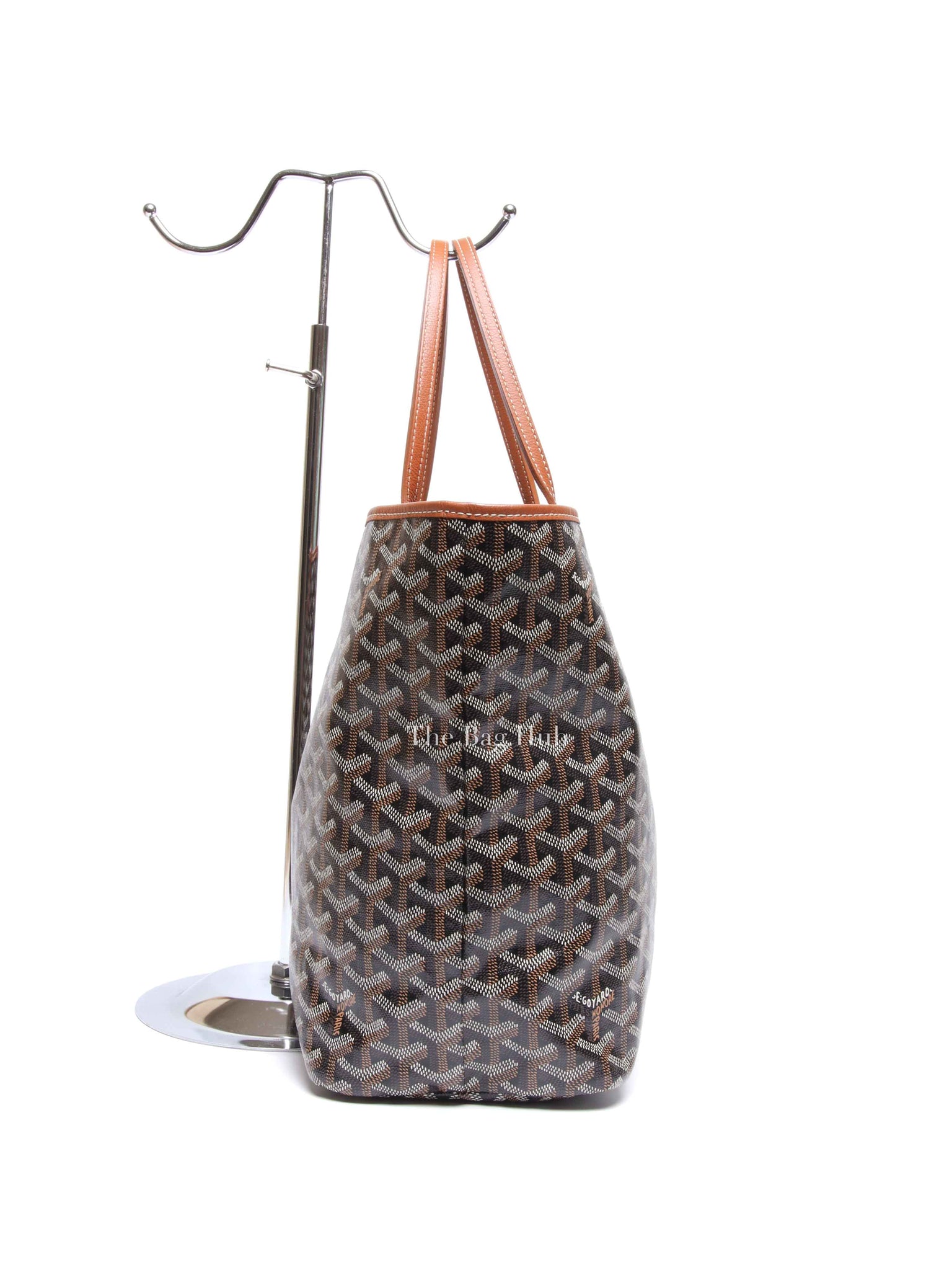 Goyard Black/Tan Canvas St. Louis PM Tote Bag