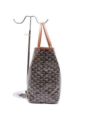 Goyard Black/Tan Canvas St. Louis PM Tote Bag