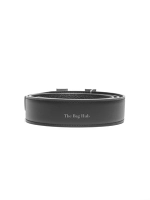 Hermes Noir/Noir Leather H Buckle Reversible Belt 32mm SHW 90cm