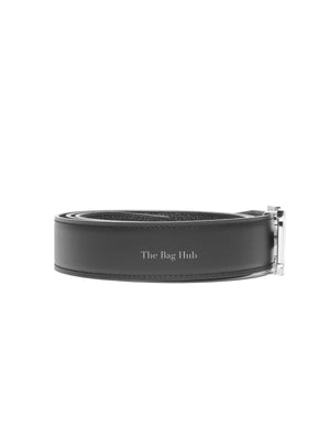 Hermes Noir/Noir Leather H Buckle Reversible Belt 32mm SHW 90cm