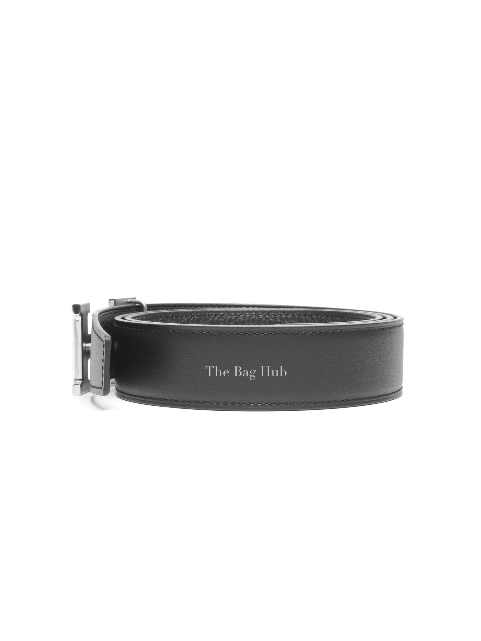 Hermes Noir/Noir Leather H Buckle Reversible Belt 32mm SHW 90cm