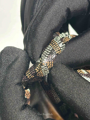 Fendi Brown Fabric Jacquard FF 1974 Medium Baguette Bag