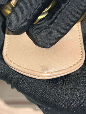 Gucci Taupe Leather GG Marmont Medium Shoulder Bag