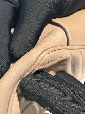 Gucci Taupe Leather GG Marmont Medium Shoulder Bag