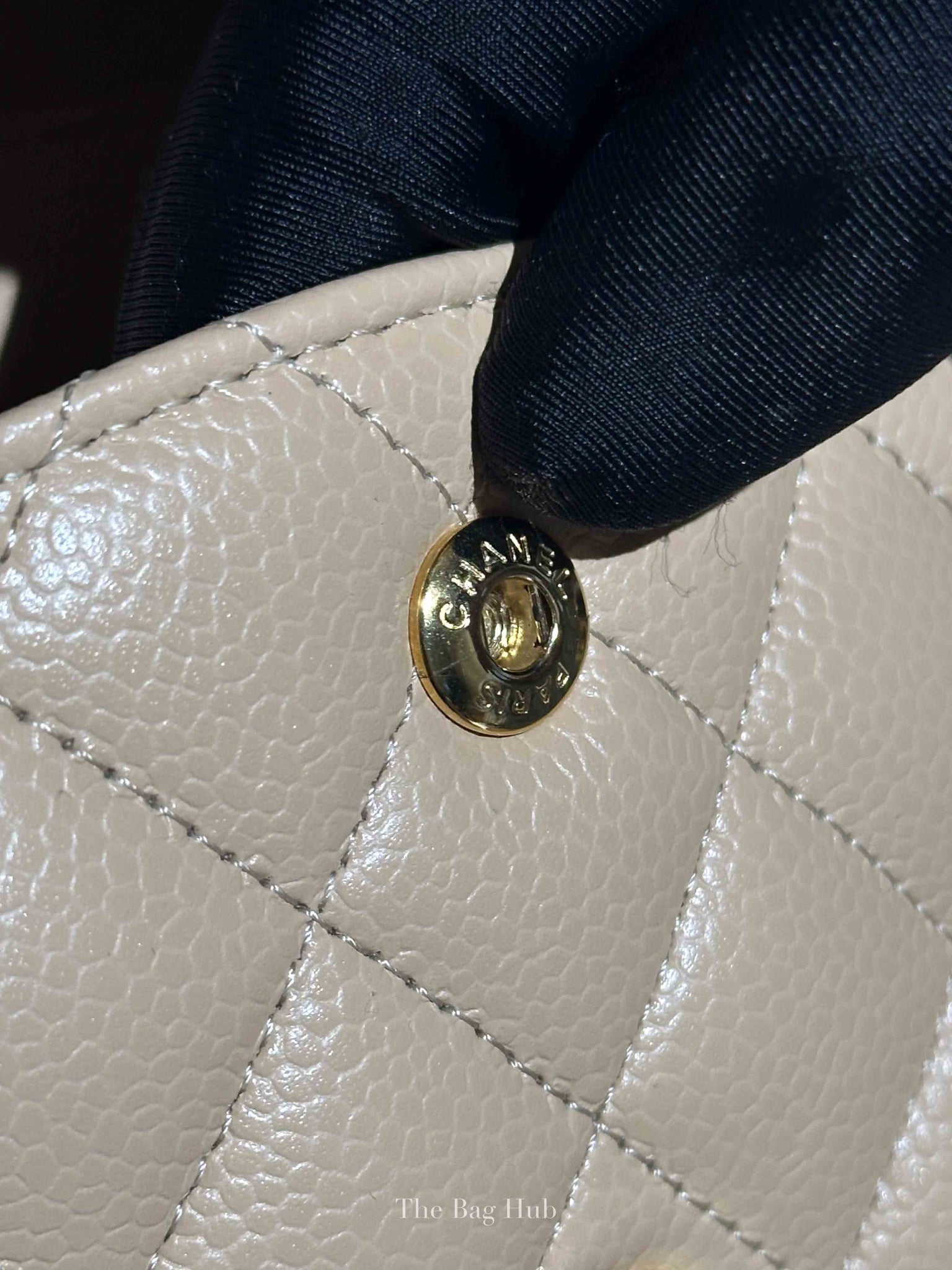 Chanel Beige Caviar Quilted Medium Double Flap Bag GHW