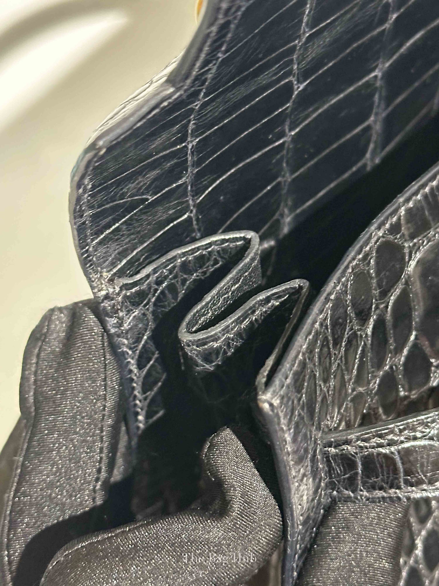 Hermes Black Shiny Alligator Kelly 35 Bag GHW