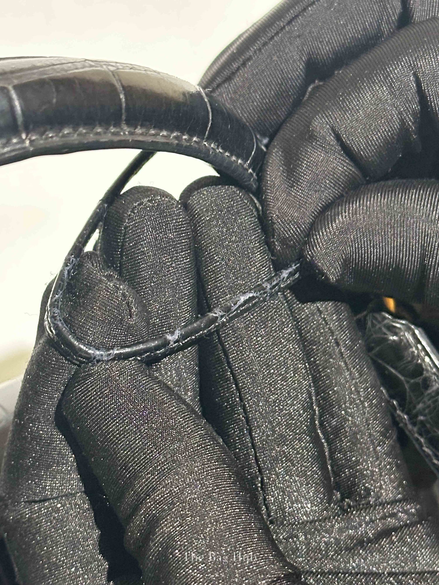 Hermes Black Shiny Alligator Kelly 35 Bag GHW