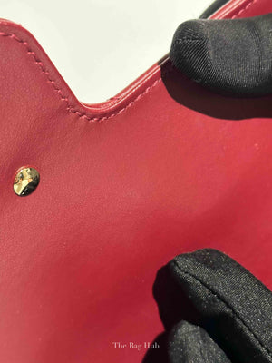 Gucci Rosso Ancora Red Leather GG Marmont Small Shoulder Bag