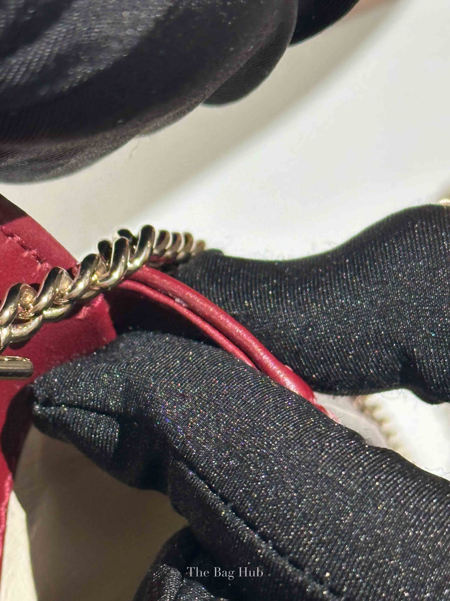 Gucci Rosso Ancora Red Leather GG Marmont Small Shoulder Bag