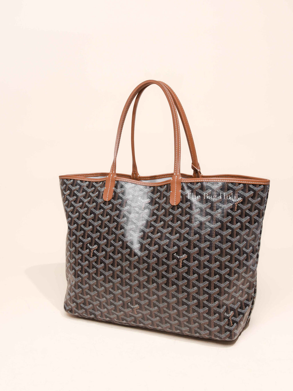 Goyard Black/Tan Canvas St. Louis PM Tote Bag