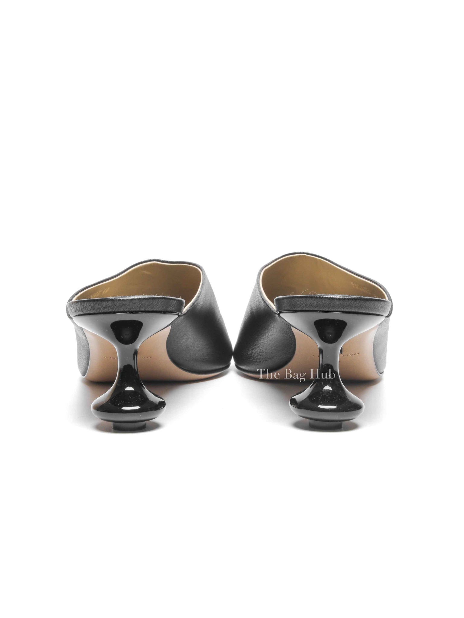Loewe Black Goatskin Toy Mules Heels Size 40