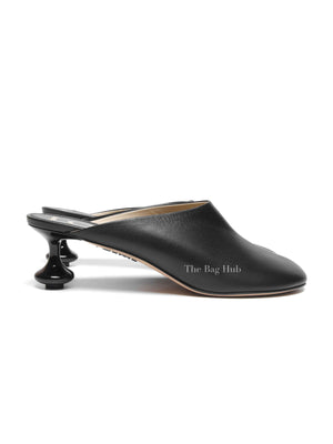 Loewe Black Goatskin Toy Mules Heels Size 40