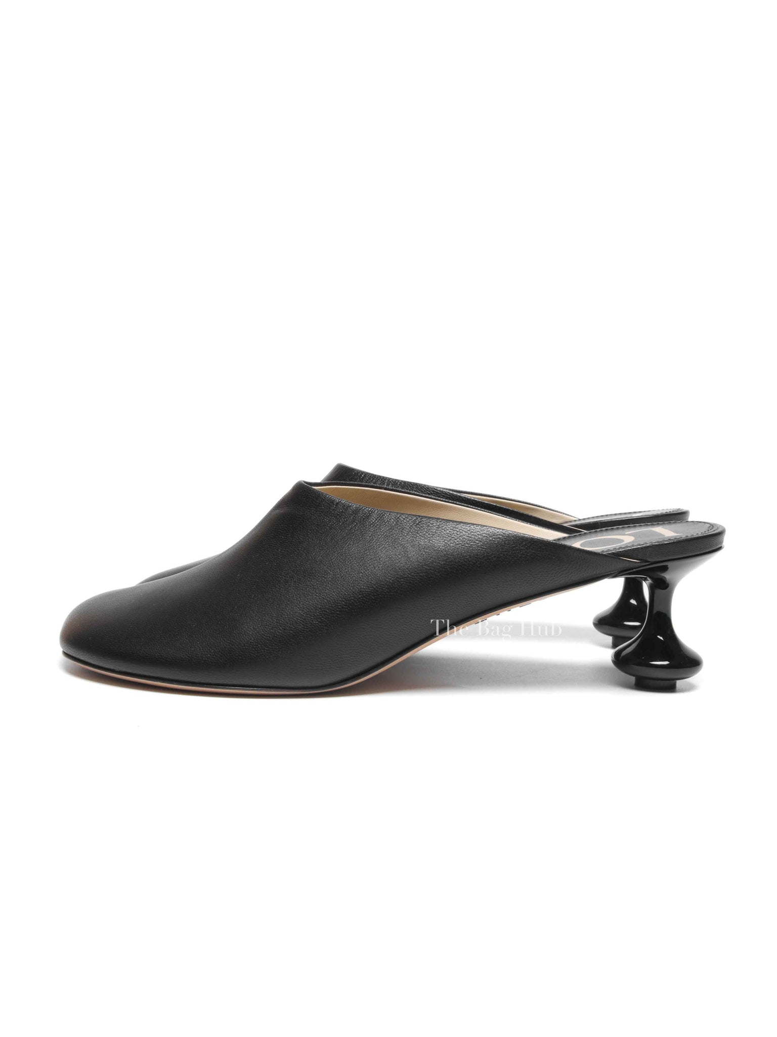 Loewe Black Goatskin Toy Mules Heels Size 40