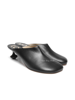 Loewe Black Goatskin Toy Mules Heels Size 40