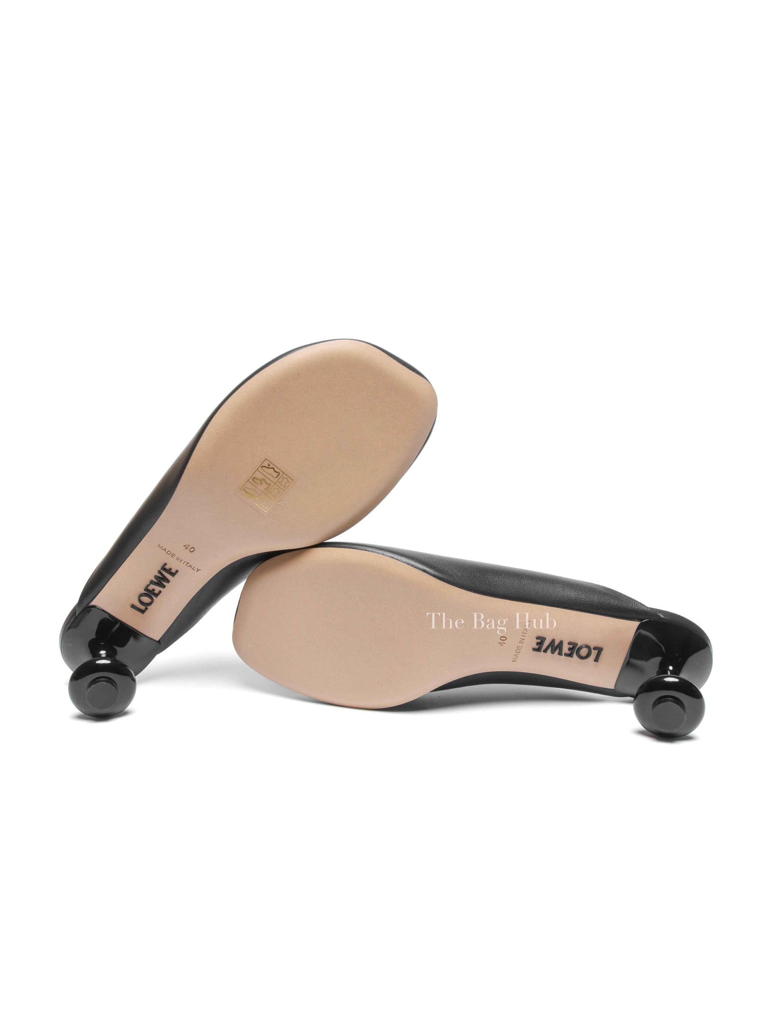Loewe Black Goatskin Toy Mules Heels Size 40