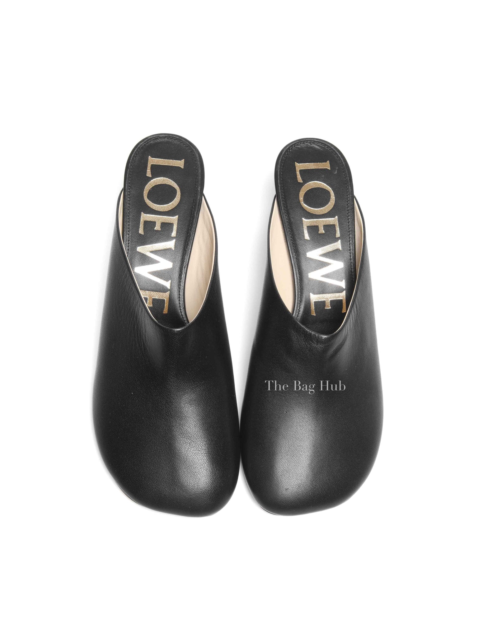 Loewe Black Goatskin Toy Mules Heels Size 40