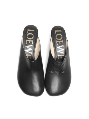 Loewe Black Goatskin Toy Mules Heels Size 40