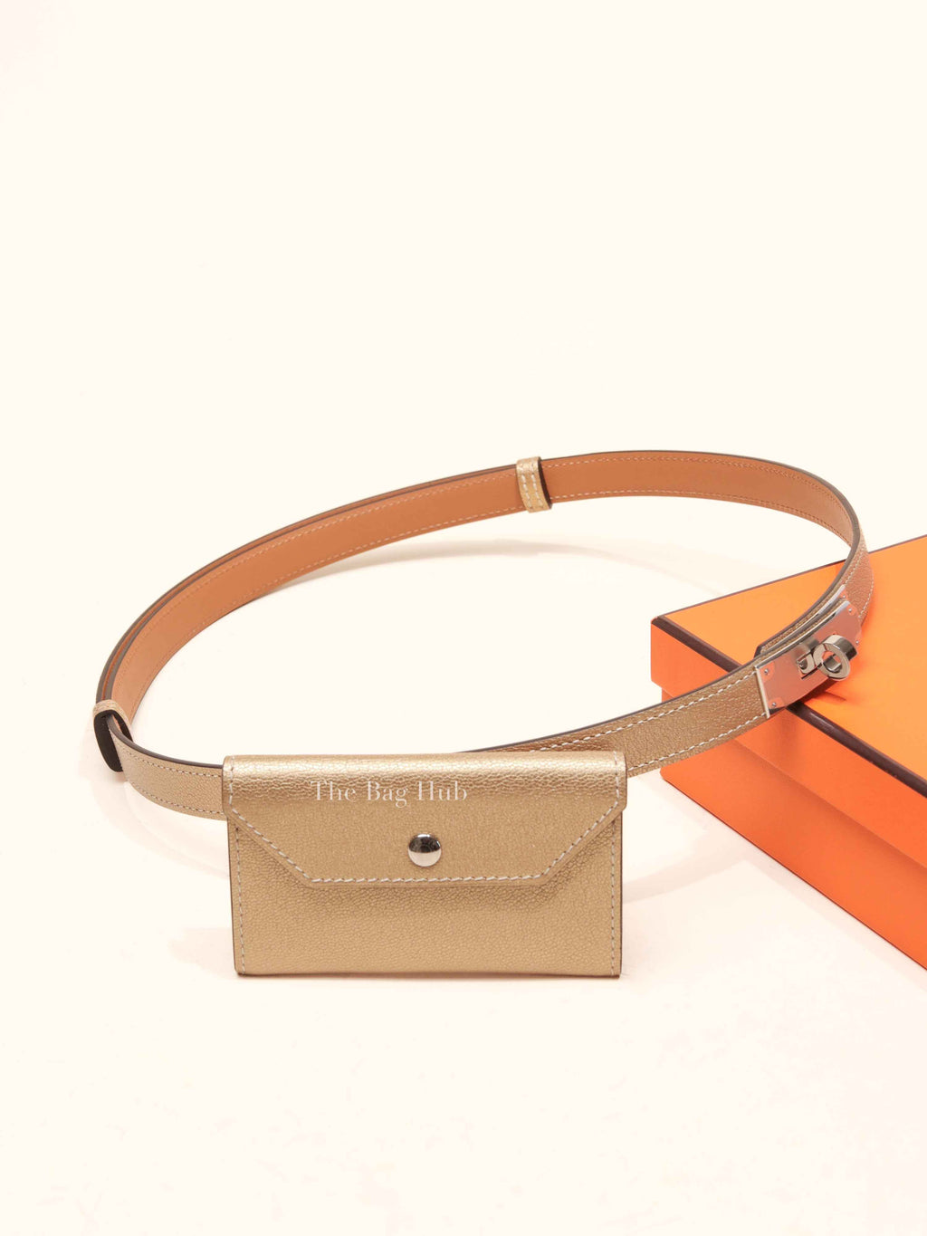 Hermes Dore Chamkilight Chevre Kelly Pocket 18 Belt PHW