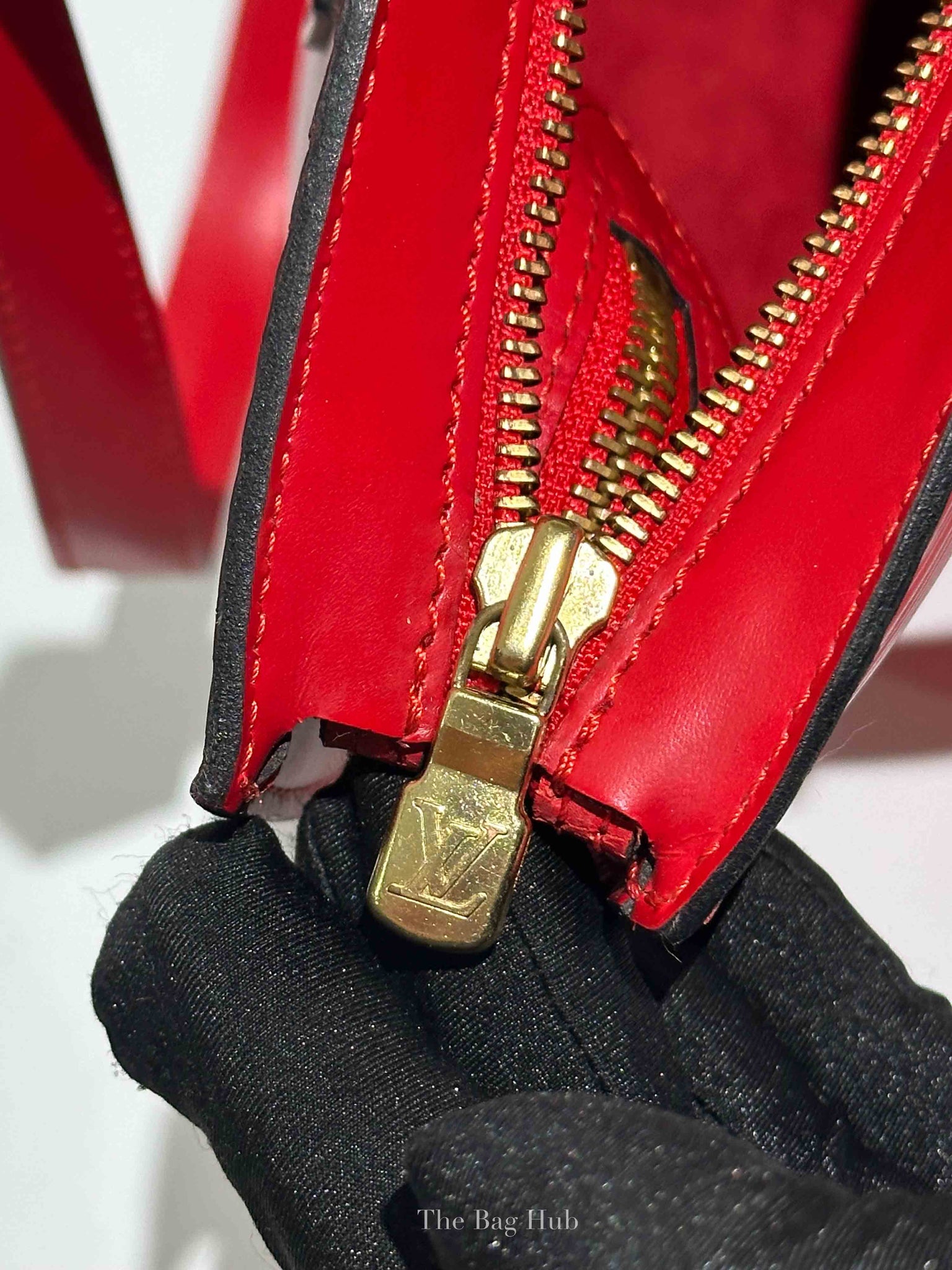Louis Vuitton Red Epi Leather Saint Jacques PM Bag Long Straps